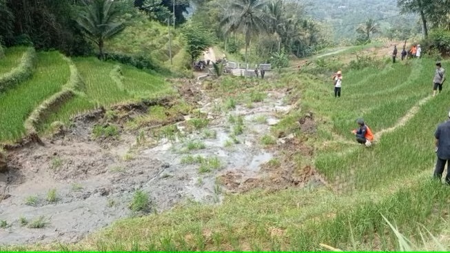 Lahan yang mencair di Dusun Tumpakpelem (ft/BPBD)