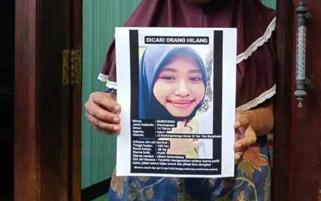 Nurdiyana (14), seorang siswi SMPN 31 Surabaya