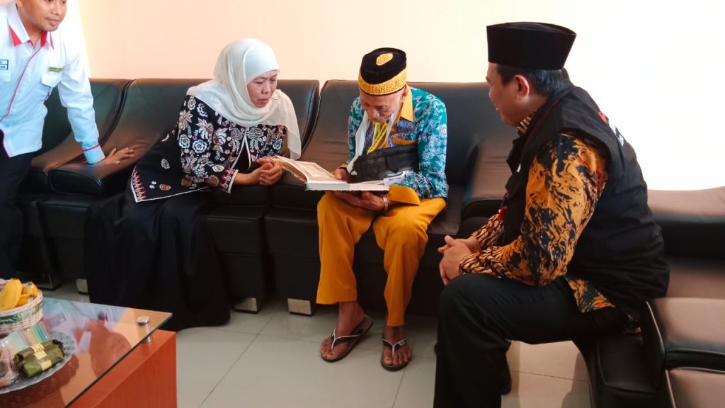 Harun bin Senar, 119, warga Kecamatan Proppo, Kabupaten Pamekasan, Madura, jamaah haji tertua di Indonesia pada tahun 2023
