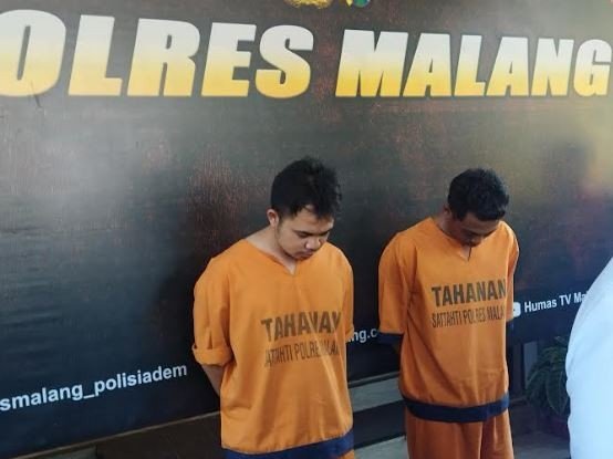 Exca Candra Dwipa dan Ahwan Nuron ditangkap polisi usai menghabisi nyawa driver taksi online (Foto / Istimewa)