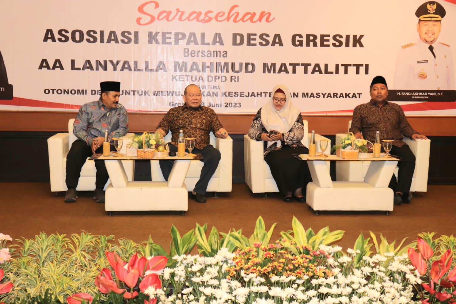  Ketua Dewan Perwakilan Daerah (DPD) RI, AA La Nyalla Mahmud Mattalitti meminta pemerintah desa mengoptimalkan peran BUMDes (Foto / Metro TV)