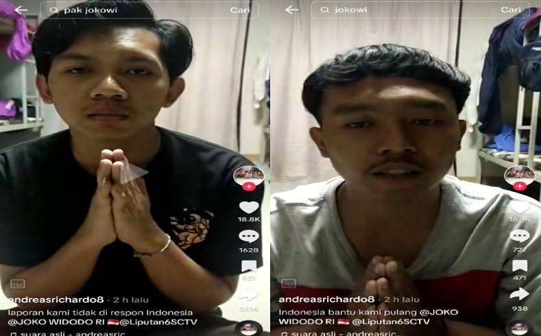 Video dua TKI yang minta bantuan Presiden Jokowi/ist
