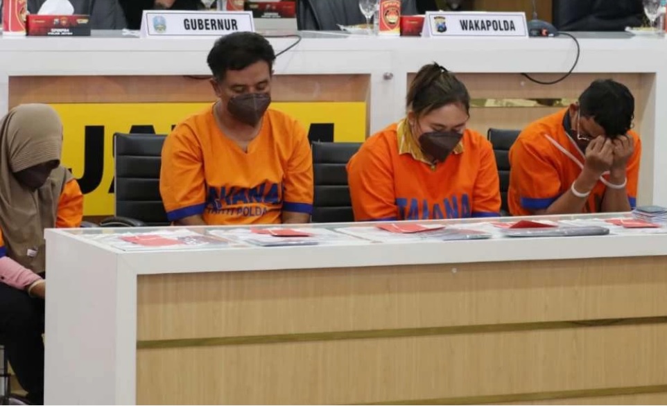 Empat tersangka  Tindak Pidana Perdagangan Orang (TPPO) di Polda Jatim/ist