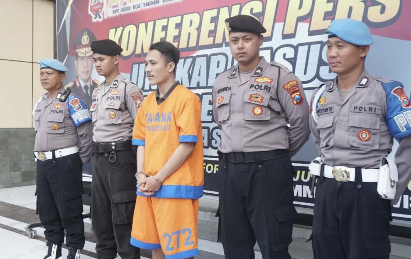 Pelaku tindak pidana perdagangan orang yang berhasil ditangkap petugas Polresta Sidoarjo, Jawa Timur, Selasa (3/10)2023) ANTARA/HO-Polresta Sidoarjo