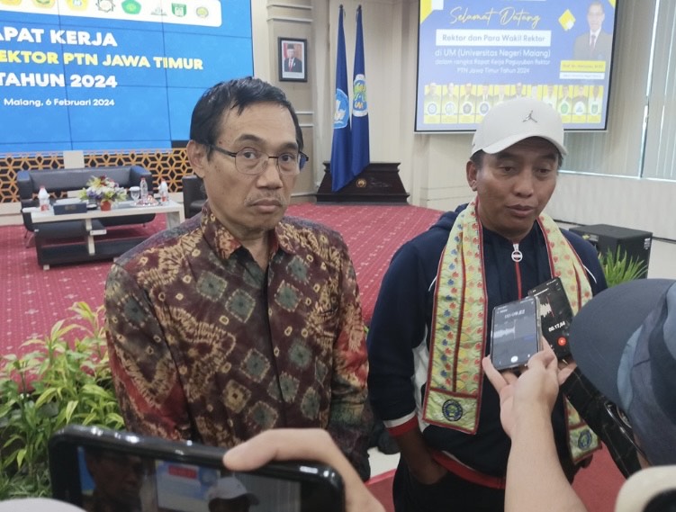 Paguyuban Rektor PTN Jatim menggelar rapat kerja di Universitas Negeri Malang. Medcom.id/Daviq Umar Al Faruq