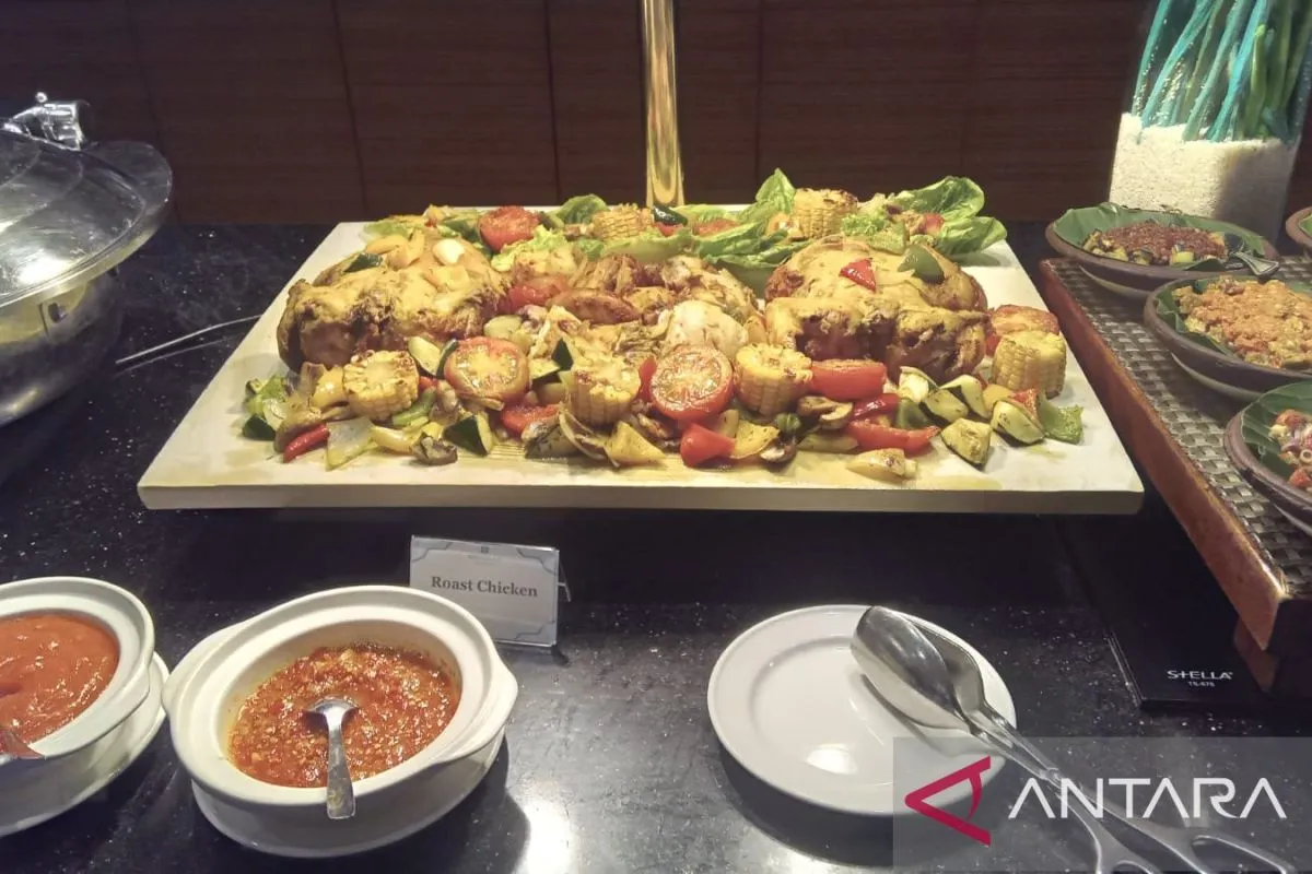 Menu yang tersaji di Wyndham Surabaya (ANTARA/Adinda Aulia Pratiwi).
