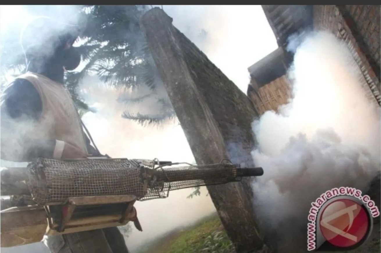 Foto dok. Pengasapan atau fogging yang dilakukan di daerah Mojopanggung, Tulungagung, Jawa Timur. (ANTARA/Destyan Handri Sujarwoko)