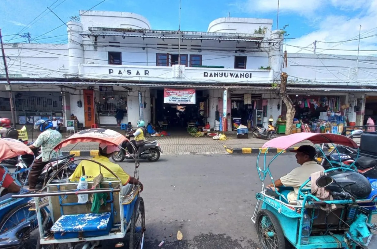 Pasar Induk Banyuwangi Jawa Timur yang akan direvitalisasi menjadi pusat perbelanjaan dan kawasan heritage oleh Kementerian PUPR. (ANTARA/HO-Humas Pemkab Banyuwangi)
