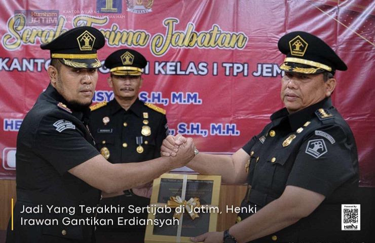 Jadi yang Terakhir Sertijab di Jatim, Henki Irawan Gantikan Erdiansyah