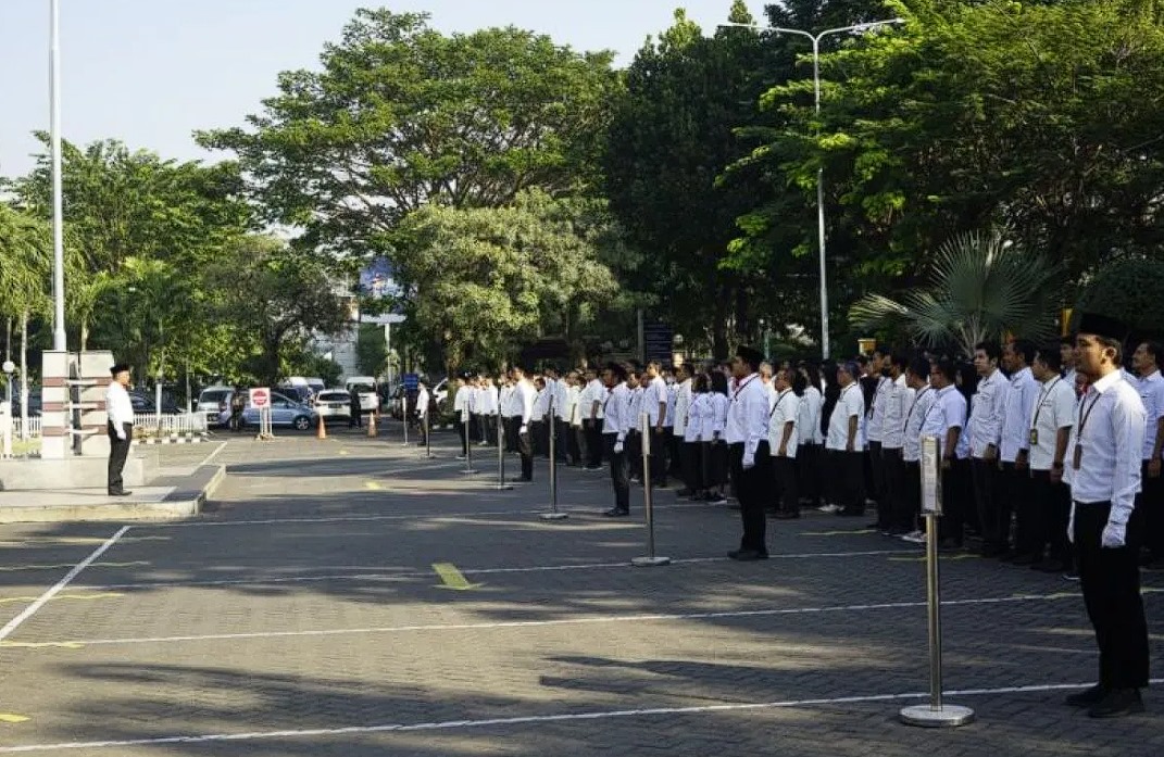 Kantor Wilayah DJP Jawa Timur I memperingati Hari Pajak 2024 di Surabaya, Jawa Timur, Senin (15/7/2024). (ANTARA/HO-Kanwil DJP Jawa Timur I)